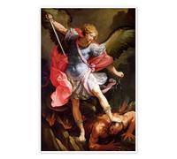 L'arcangelo Michele schiaccia Satana Poster di Guido Reni 100 x 150 cm Quadri Decorazione per pareti