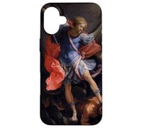 L'Arcangelo Michele sconfigge Satana di Guido Reni (1635) Custodia per iPhone 16 Plus