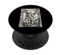 L'Arcangelo San Michele sconfiggere Satana Grafica Vintage PopSockets PopGrip Adesivo