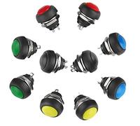 Larcele 10x12mm Pulsante Impermeabile Mini Rotonda Momentaneo Ritorno Automatico DIY Bottone ANKG-01(5 Colori)