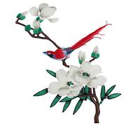 Larcele Magnolia e Uccello Toppa Ricamo Fiori e Patch Applique Uccelli BDT-01