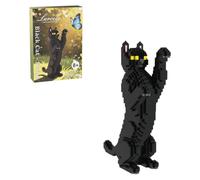 Larcele Micro Set di Mattoncini Gatto Nero-Alzati per Età 8+ JMHM-01 | 1149 Pezzi, Kit Creativo di Costruzione, Giocattoli per animali fai da te, per Arredamento Scrivania da Ufficio Domestico