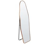 Beliani Specchio autoportante 48 x 160 cm Cornice in alluminio Forma irregolare Supporto a tutta lunghezza Oro
