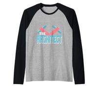 L'ARCHITETTO Retro Vintage Architettura Disegni Presenti Maglia con Maniche Raglan