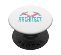 L'ARCHITETTO Retro Vintage Architettura Disegni Presenti PopSockets PopGrip Adesivo