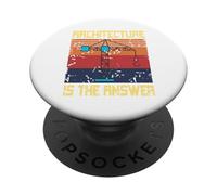 L'architettura è la risposta retrò divertente architetto presente PopSockets PopGrip Adesivo