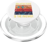 L'architettura è la risposta retrò divertente architetto presente PopSockets PopGrip per MagSafe