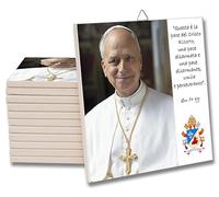 L'Arcobaleno di Luci MATTONELLA in ceramica citazione con firma PAPA LEONE XIV Santo Padre Robert Francis Prevost piastrella quadretto da appendere