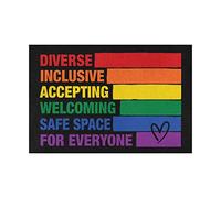L'Arcobaleno Elogia Le Persone, Incoraggia La Fiducia, Parole Bellissime Zerbino Retro Tappeto Doccia Assorbente Zerbino Ingresso Per Esterni Ufficio Esterno 40 X 60Cm