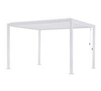 L'Arcolaio Pergola Bioclimatica Vulcano 3x4 m Bianco Alluminio