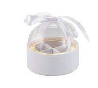 L'Arcolaio Scatola Plastica Bomboniera D 8 Cm Portaconfetti Bianco 1 Pz