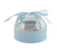 L'Arcolaio Scatola Plastica Bomboniera D 8 Cm Portaconfetti Celeste 1 Pz