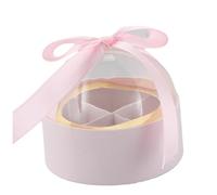 L'Arcolaio Scatola Plastica Bomboniera D 8 Cm Portaconfetti Rosa 1 Pz