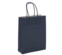 L'Arcolaio Shopper Kraft Blu Regali Natalizi 22X10X29 Cf 10 Pz