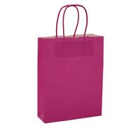 L'Arcolaio Shopper Kraft Fuxia Regali Natalizi 36X12X41 Cm Cf 10 Pz