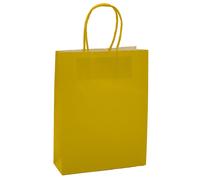 L'Arcolaio Shopper Kraft Giallo Regali Natalizi 26X11X34 Cm Cf 10 Pz