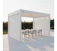 L'Arcolaio Tenda Oscurante Autoavvolgente Pergola Textilene 4m Bianca