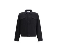 Lardini Black Fleece Wool Coat - M