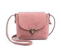 LaRechor Borse a Tracolla Piccole con Chiusura Fibbia Mini Borsa in Pelle Sintetica Borsello Porta Cellulare Regalo Per Donna e Ragazza (Rosa)
