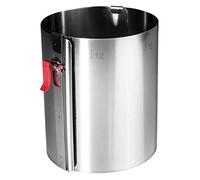 Lares - Anello per torta con leva di serraggio - 10 - 18 cm Ø, H: 15 cm - Nastro a molla in acciaio regolabile - Made in Germany