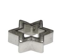 Lares la1038 stampi Biscotti a Forma di terrazzi Stampo a Forma di 3 Pezzi Stella 6 Punte ca. Ø 3,5 - 5 cm Altezza ca. 1,7 cm