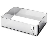 LARES Metallbackrahmen Angolare Regolabile Con Clip Acciaio Inox Cucina Torta