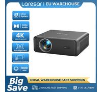 Laresar A1 Netflix Proiettore ufficiale 4K 1000ANSI Native 1080P Android TV Messa a fuoco automatica/Keystone WiFi6 BT5.2 Dolby Home Cinema