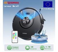 Laresar Mars01 Robot aspirapolvere Robot aspirapolvere con aspirazione 5000Pa Pulitore autoscarico con mappatura intelligente e zone No-go Robot spazzante Mars01-Black