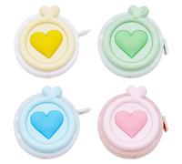 LaresDay 4 pezzi carino metro a nastro corpo 200 cm 79 pollici - double face, retrattile e morbido con anello portachiavi - ideale per corporatura, cucito, BMI, bambini