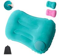 LaresDay Cuscino da campeggio gonfiabile, ultraleggero, gonfiabile, per spiaggia, comprimibile, compatto, ergonomico, da viaggio, per esterni, campeggio, escursioni, per auto (verde)