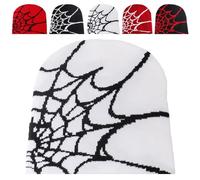 LaresDay Harajuku Y2K Cappellino Spider Web MEA Culpa Print Berretto in cotone unisex per street fashion, 05-05, M-XL