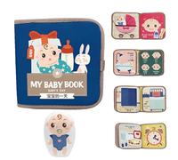 Larfraecy Quiet Book Libro Bambini 1 Anno Libro Montessori Interattivo Giocattolo educativo in Feltro per Bambini da 1 2 3 4 5 Anni Regalo per Ragazzi e Ragazze (Il Giorno del Bambino)