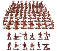 Larfraecy Set di giocattoli militari in plastica 100 Pezzi Figure d'azione di mini soldati,Piccoli Soldati Militare Giocattolo per Bambini Militari Esercito Guerriero Modellini (Rosso)