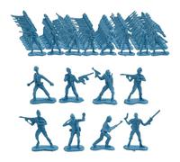 Larfraecy Soldatini Giocattolo Militari Playset 100Pezzi Mini Soldato Figure Giocattoli,Giocattoli soldato di plastica per ragazzi,Gioco Soldati Figure forze armate Regalo di compleanno (Blu)