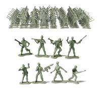 Larfraecy Soldatini Giocattolo Militari Playset 100Pezzi Mini Soldato Figure Giocattoli,Giocattoli soldato di plastica per ragazzi,Gioco Soldati Figure forze armate Regalo di compleanno (Verde)
