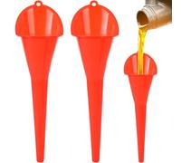 Larga Bocca Imbuto,2PCS imbuto riempimento aiuto öltrichter Set,Universale Automotive Veicolo Imbuto Lungo Beccuccio Estensione Auto Imbuto per Acqua Benzina,29CM,Rosso