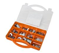 Large 240pc Penny Washer Assortment Pack - Durable Metal General-Use & Mudguard Penny Washers for Hobbyists Plumbers Builders and DIY Enthusiasts in R