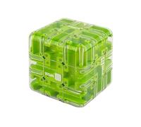 Large 3D Labyrinth Cube Puzzle, Maze Ball Brain Teaser Toy, for Stress Relief & Logic Development, Gift Adults Teens (Green)