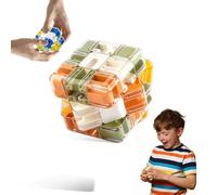 Large 3D Labyrinth Cube Puzzle, Puzzle 3D Labirinto Labirinti Gioco di cubi con palline, Giocattolo rompicapo, Consapevolezza Spaziale, Giocattolo Per L'allenamento Del Cervello (Blu)