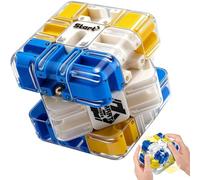 Large 3D Labyrinth Cube Puzzle, Sfida di Labirinto 3x3, Sfida Logica Cubo Puzzles Labirinto, Fidgets Gioco di Labirinto 3D con Pallina Rotante per Bambini e Adulti (A)