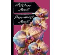 Large Address Book and Password Book Combo | Included Emergency Contacts Page | Password Keeper Logbook and Address Organizer: Large Print format 7 x ... Hardback Premium Cover with Beautiful Orchids