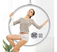 Large Aerial Hoop for Kids Adult, Professional Metal Lyra Hoop Equipment Yoga Ring Set, Aerial Ring for Acrobatics Fitness Dance Weight Loss (Size : Diameter-85cm(33 1/2")) ( Diameter100cm(39 3/