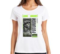 Large Amounts Futuristic David Statue - Maglietta da donna, bianco, L