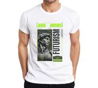 Large Amounts Futuristic David Statue - Maglietta da uomo, bianco, M