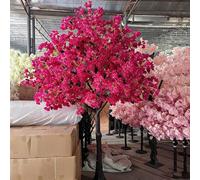 Large Artificial Bougainvillea Tree - Bold Red Blooms, Sturdy Trunk, Event Backdrops, Wedding Ceremonies & Photo Shoots(1.2mx1m)