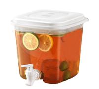 Large Beverage Dispenser - Clear Design | Refrigerator-Safe | Water Pitcher with Cocktail Holder | Microwave-Safe Recyclable Beverage Container