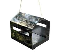 Large Bird Feeder, Garden Parrot Feeder, 6.3x5.51x5.51 inches, Outdoor Hanging Feeding House, Sturdy Design for Backyard, Balcony, Camping, Tree, Home, Park, Pond, Wildlife, Porch