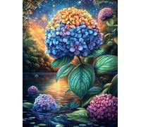 Large Blue Hydrangea Flower in A Blooming Meadow Puzzle 300 Pezzi Per Amanti Del Rompicapo Collezionisti Wildlife Pet 300 Pezzi Paesaggi Classici Relax E Stimolo Intellettuale Per Adulti 300 PCS