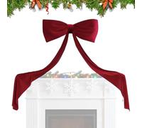 Large Bow Tree Topper - 70.8 inch Velvet Bow, Giant Velvet Christmas Bows for Tree, Wreath, Curtains, Walls, Doors | Decorative Holiday Bows for Living Room, Entryway, Party, Mantel, Photo Backdrop