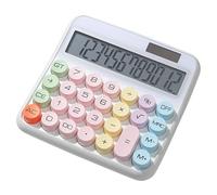 Large Buttons Desktop Calculator, 12-Digit Adding Machine Tool, 5-Inch LCD Display, 15-Degree Tilt Screen, Ideal for Home Budgeting, Schoolwork, Retail Counters and Banking Calculations